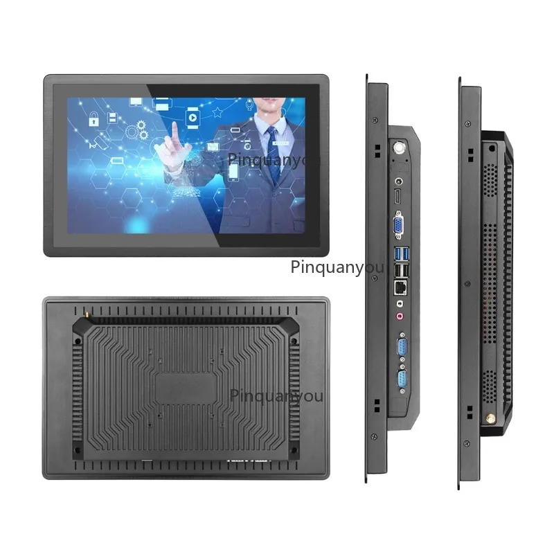 13.3 Inch Industrial All-in-One Panel PC with Touch Screen IP65 Aluminum Frame Win J6412 J4125 I3 I5 I7 CPU for Computers