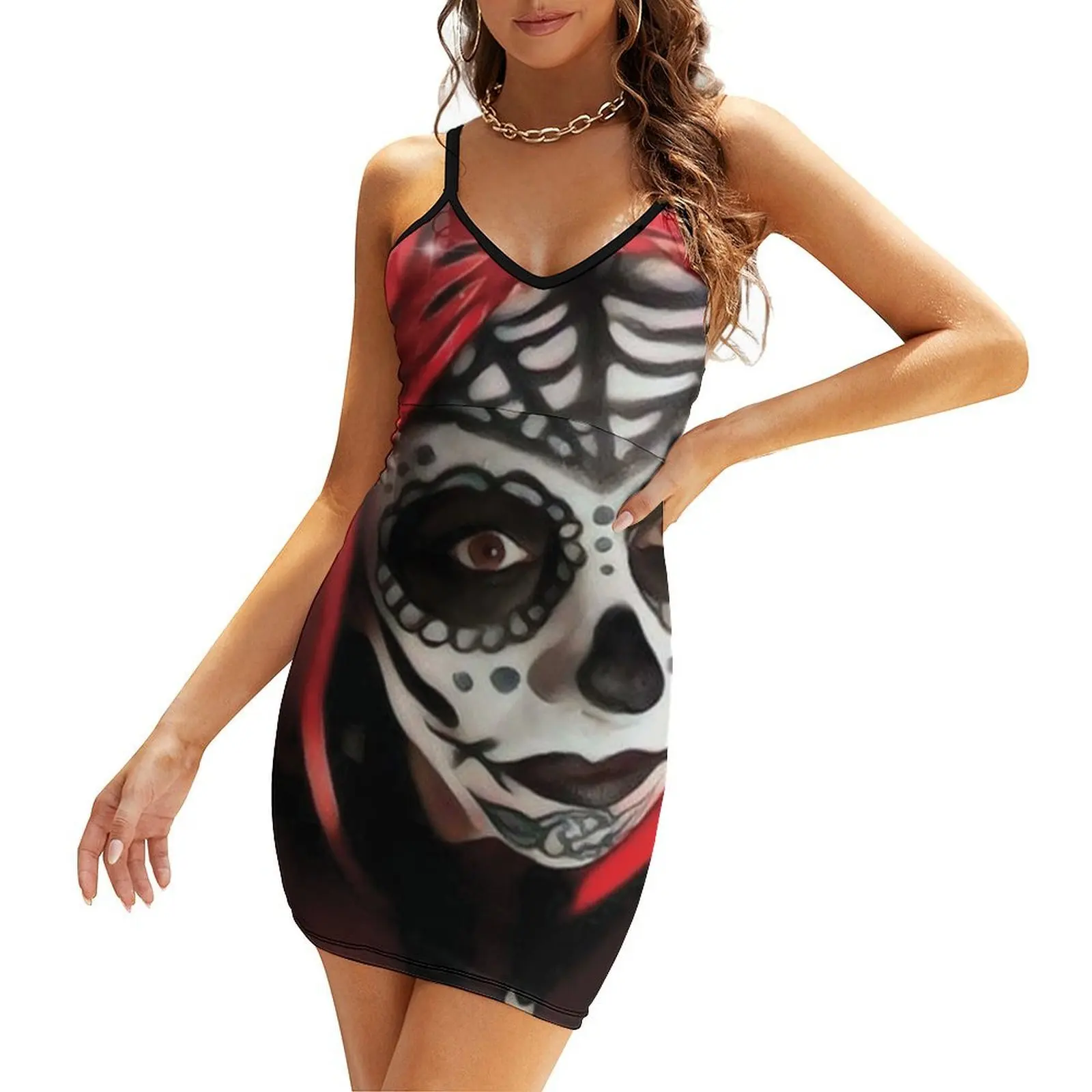 

Day of the Dead/Dia de los Muertos Sling Dress summer dress daily summer dresses women 2025 summer dress for women 2025