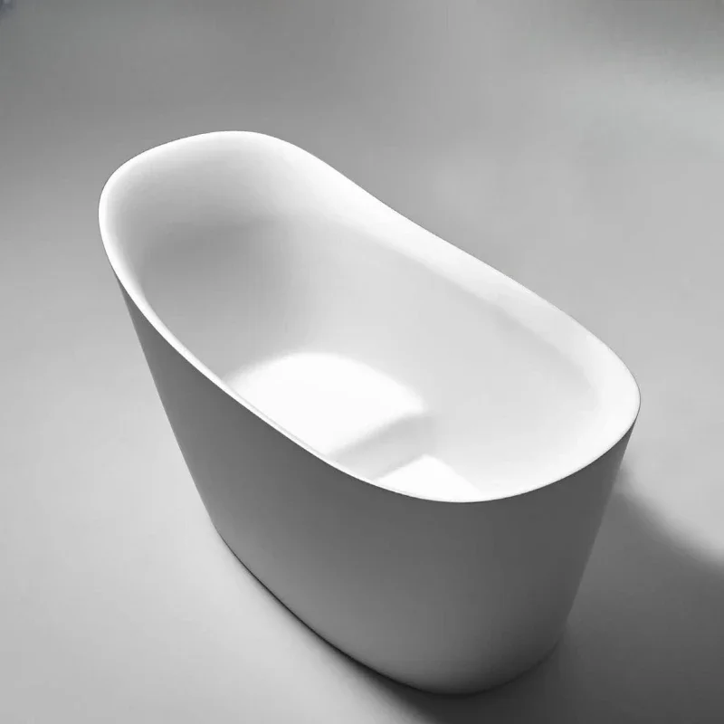 

Small apartment deep soaking bathtub independent household seated artificial stone soaking mini small