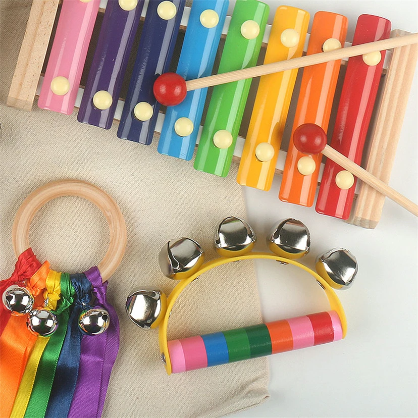 Jouets Sensoriels Montessori Arc-en-Ciel pour Enfant, Musique, Jouets d'Eumanquer, Aide Fuchsia, 2 à 4 Ans, D66Y