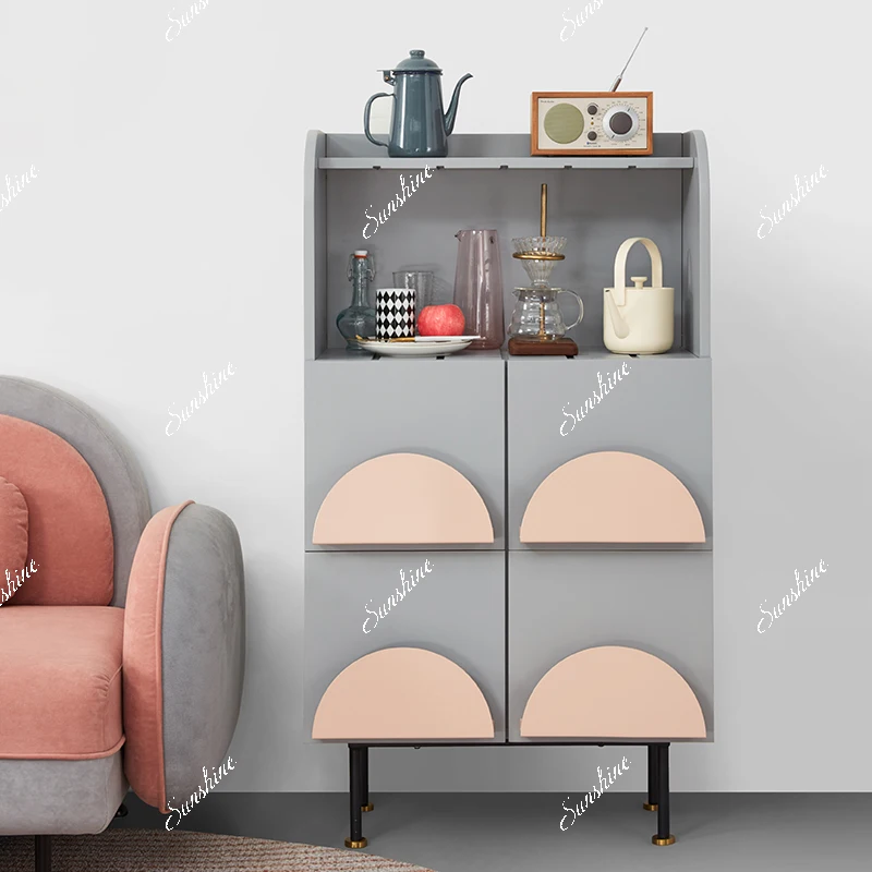 Italian minimalist paint side cabinet entrance cabinet