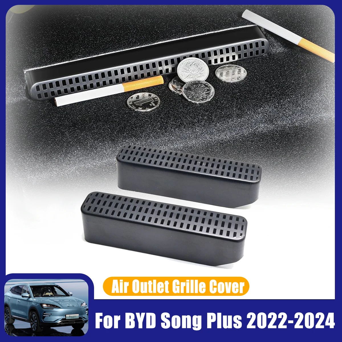 For BYD Song Plus 2022-2024 2023 BYD Seal U Car Accessories Under-Seats Air Vent Outlet Covers Protectors Anti Debris Dust Mesh