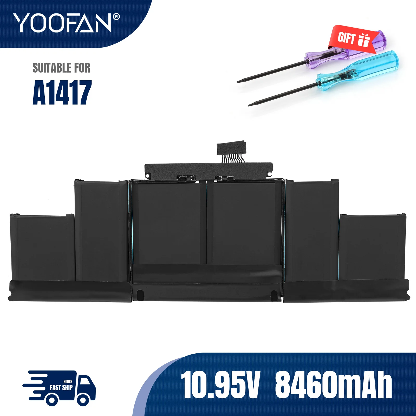 

YOOFAN A1417 Laptop Battery for Apple A1398 (2012 Early-2013 Version) for MacBook Retina Pro 15" fits ME665LL/A ME664LL/A