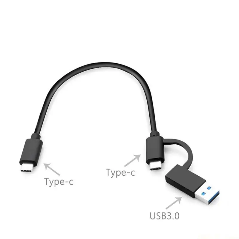 M5TD Multifunction 2 in 1 Charging Cable USB3.0 USB to C Data Sync Cable for Cellphone Laptop Tablet