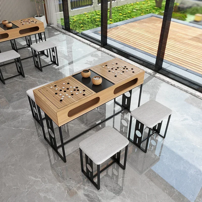 New Chinese chess table and chair combination, Go table double-sided chessboard dual-purpose