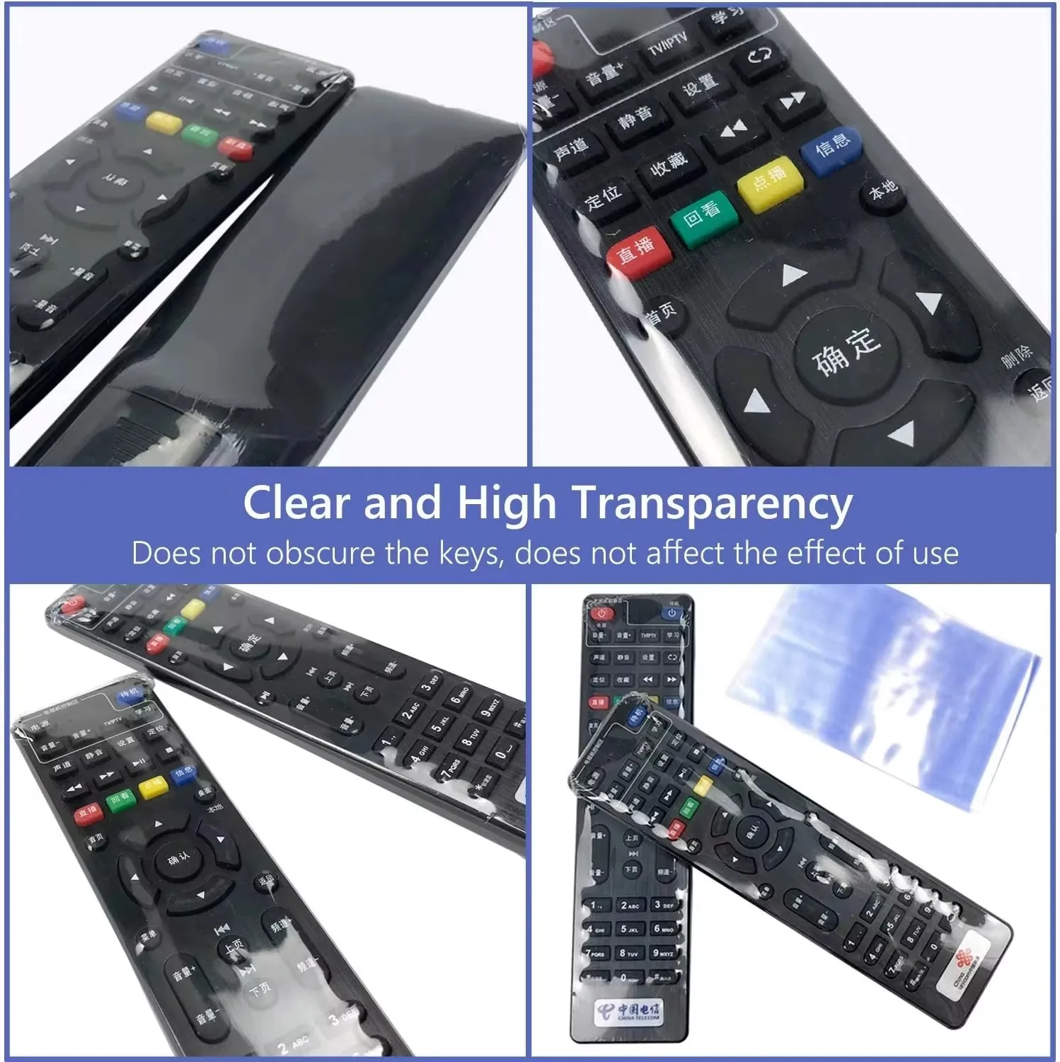 5/10/20Pcs Transparent Shrink Film Bag 防尘保护壳 for Tv Air Conditioner Remote Control Shrink Plastic