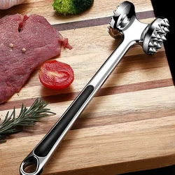 1pcs Aluminum Steak Metal Hammer 19 Cm Meat Tenderer Heavy Durable Double Sided Meat Tenderer Household Kitchen Tool