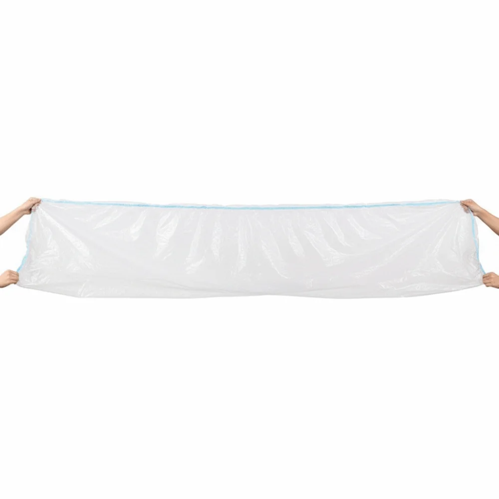 Transparent PE Disposable Dust Covers Elastic Edges Transparent Furniture Protection Cover Disposable Waterproof Dustproof Cover