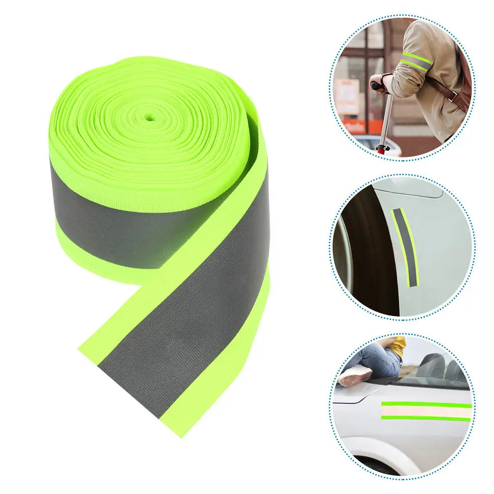 

5 Meter Reflective Webbing Sew on Strip High Visibility Safety Fabric Tape for Backpacks Coats Vests Dog Collars Rain Sun
