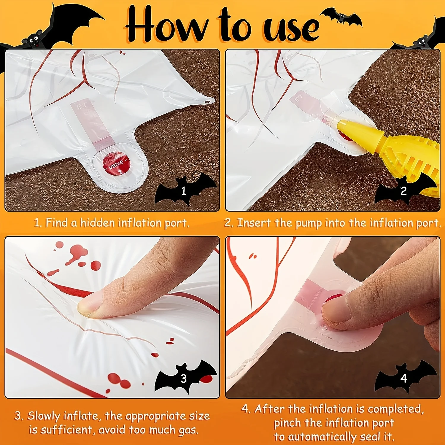 6 stücke Halloween aufblasbare Augapfel Luftballons 22 Zoll 3-Farben-Horror Thema Party Augapfel Luftballons für Halloween gruselige Dekorationen – Detail 6
