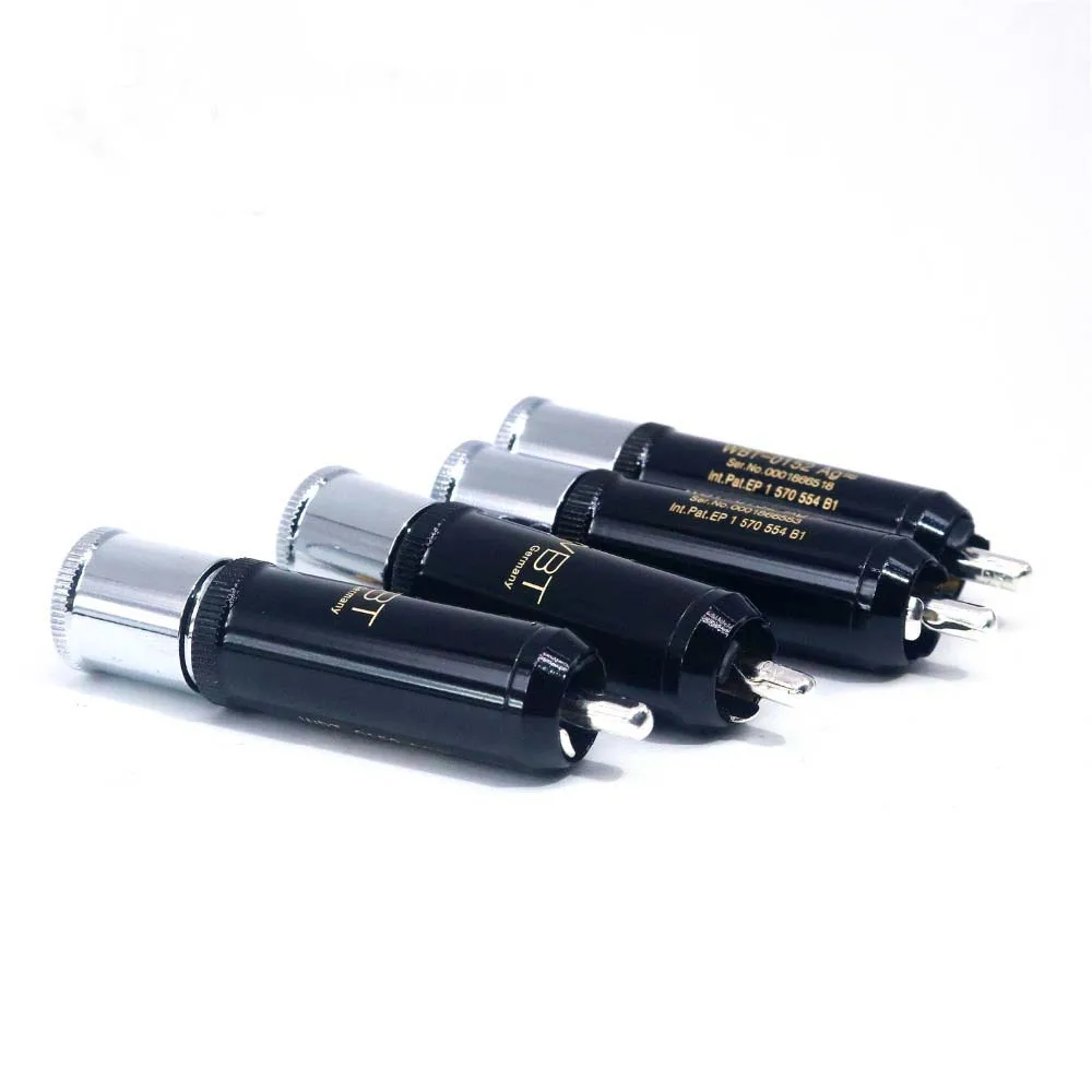 

Audio 0152AG Hi-End HIFI DIY Silver Plated Male Audio RCA Plugs Connector Jack for Audio RCA Interconnector Cable Cord