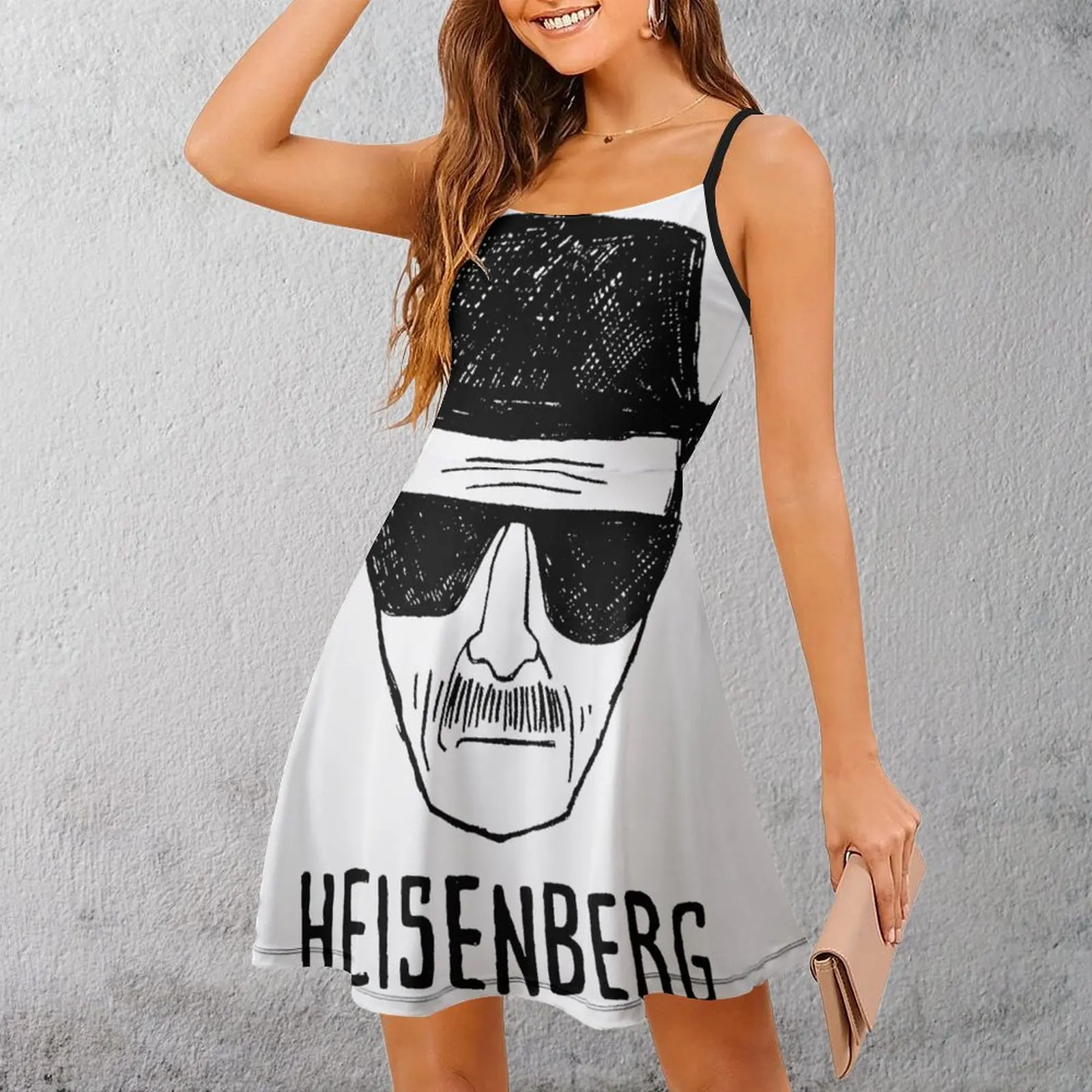 Exotic Breaking Bad  Heisenberg Drawing Classic Women's Sling Dress Cool  Clubs  Woman's Dress The Dress Casual Graphic