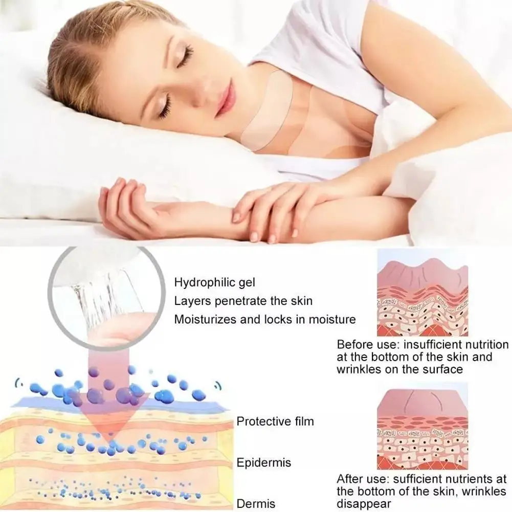 بقع سيليكون مضادة للتجاعيد لرفع الصدر ، بطانات الأشرطة ، رقبة ، رفع الشيك ، مزيل تجعد الجلد ، ملصق وسادة قابل لإعادة الاستخدام ، T2j4