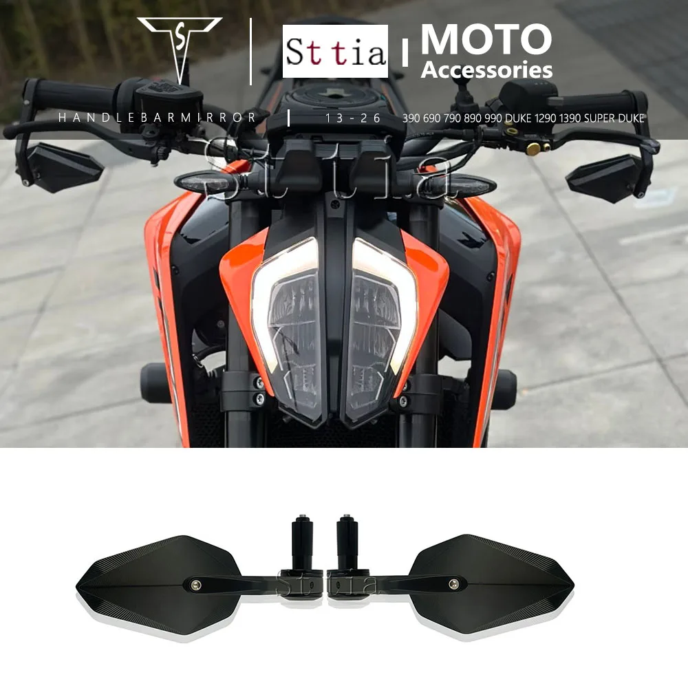 For Duke 390 690 790 890 990 DUKE 1290 1390 Super Duke 2013-2025 Motorcycle Handle Bar End Mirrors Side Rearview Mirror