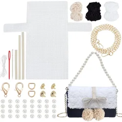 DIY Knitting Crochet Handbags Kit Mesh Plastic Canvas Kit for Shoulder Bags DIY Knitting Crochet Crossbag Materials Handmade