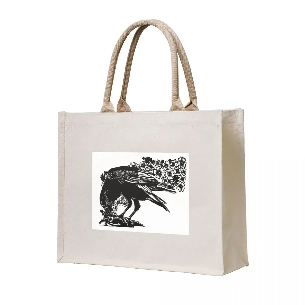 

Crow Feeding Tote Bag Canvas shoulder bag tote bag Reusable bags
