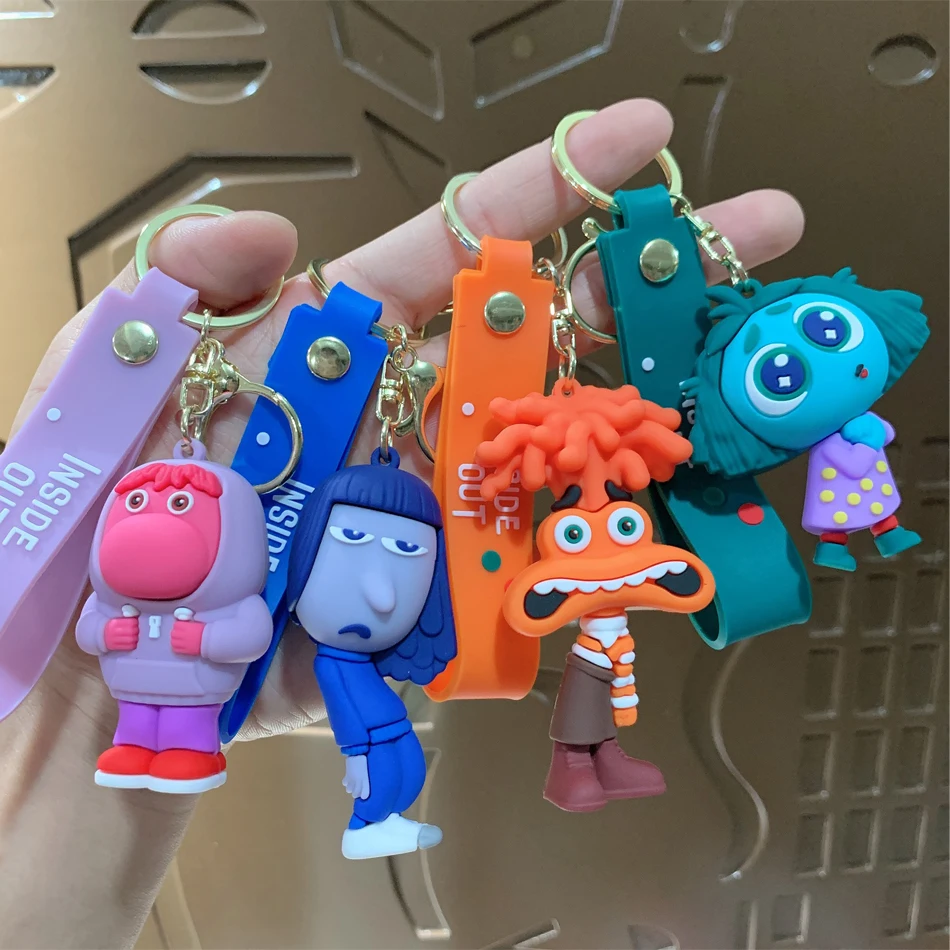 3D Cartoon Inside Out 2 Keychain Pendant Personality Creative Soft Glue Doll Cross-Border Sales Small Pendant