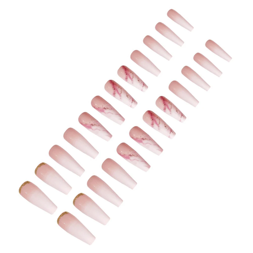 

24 Pcs Full Cover Press On Nails Vibrant Nail Patch Manicure Accessories Fake Nails Nail Stickers Long Lasting Durable