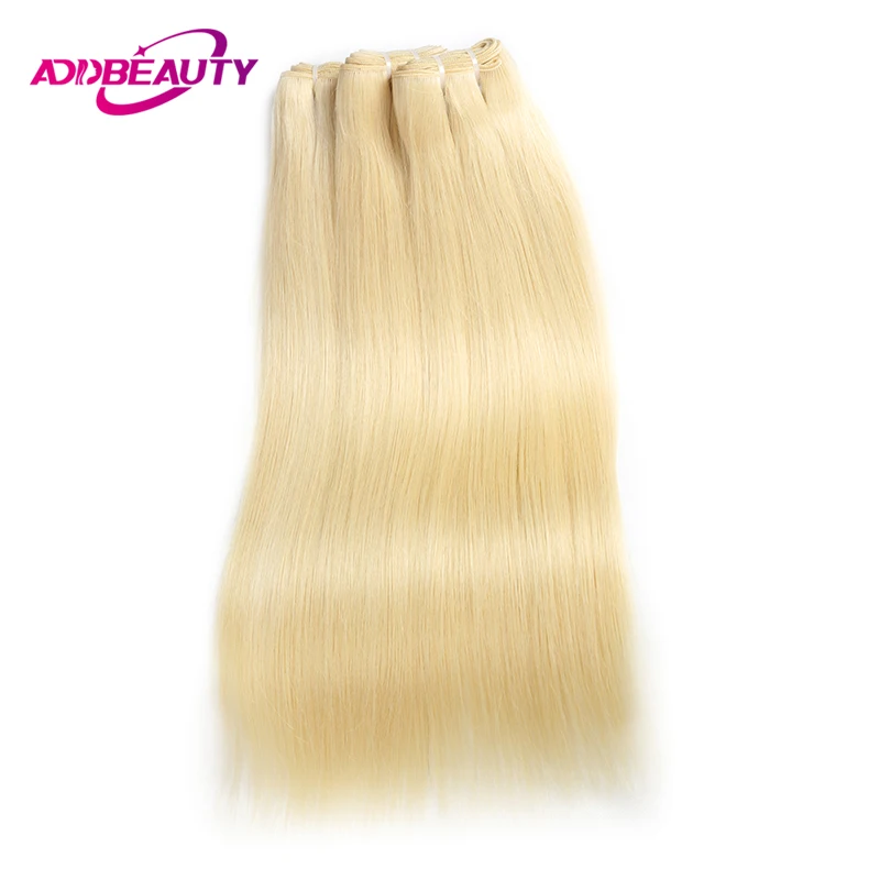 Straight Honey Blonde Human Hair Bundles for Women Raw Virgin Remy Human Hair Weave Double Drawn Natural Human Hair Weft 613#