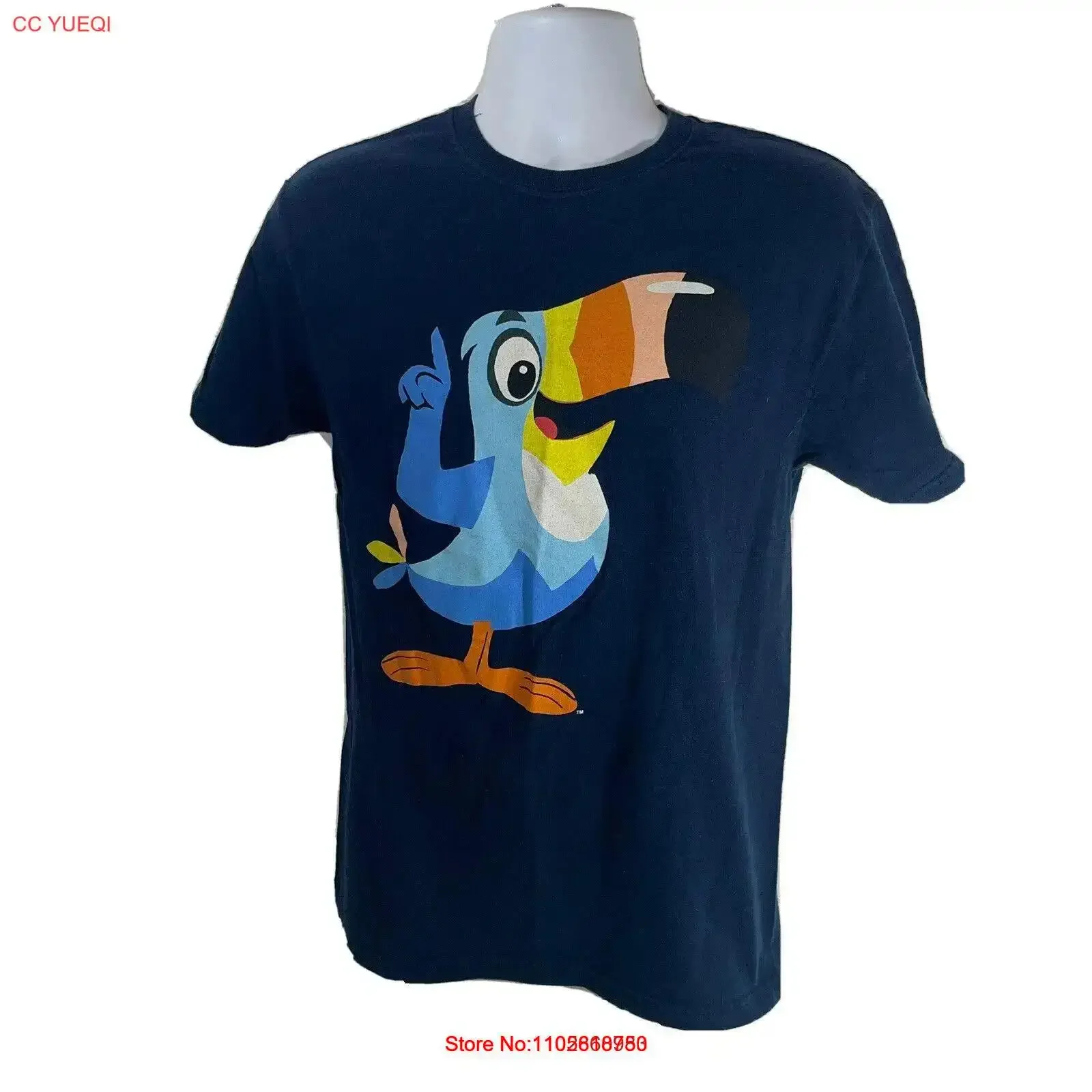 Футболка Toucan Sam Kellogg s Dark Blue с круглым вырезом, размер M, хлопковая, винтажная, мягкая, модная, для повседневной носки