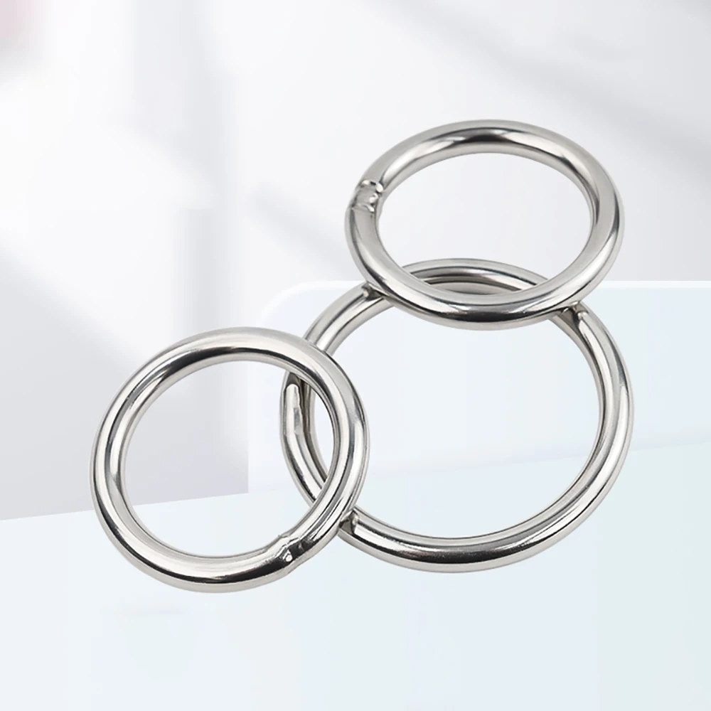 304 Stainless Steel Circular Ring O-Shaped Ring Solid Ring M8 M10 M12 For Hammock Yoga Connection Steel Ring ﻿