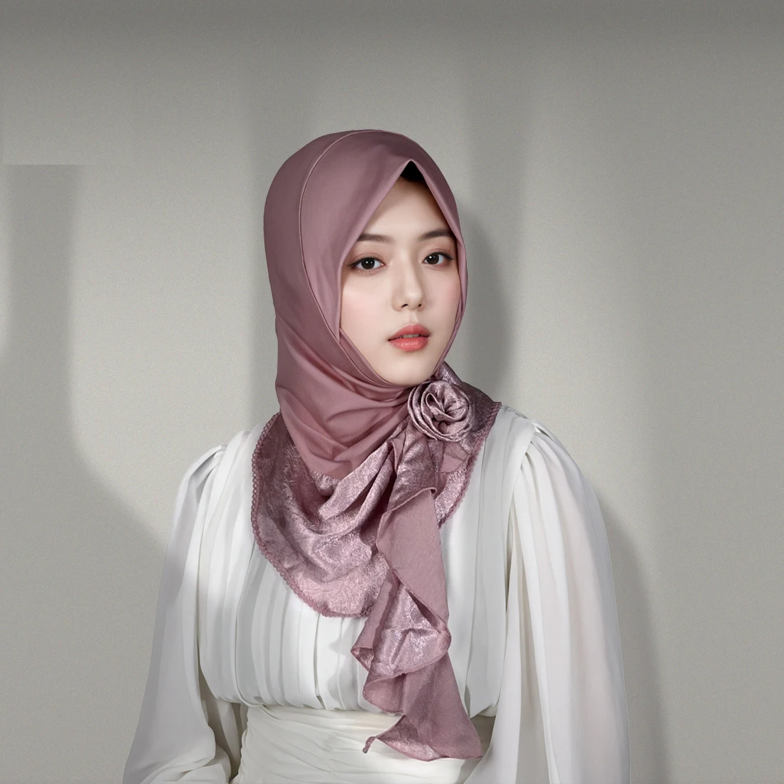 

Мусульманские женщины Цельный Цветок Амира Хиджаб Ислам Платок Тюрбан Арабская повязка на голову Шаль Чехол Никаб Потягните готовый шарф Новый