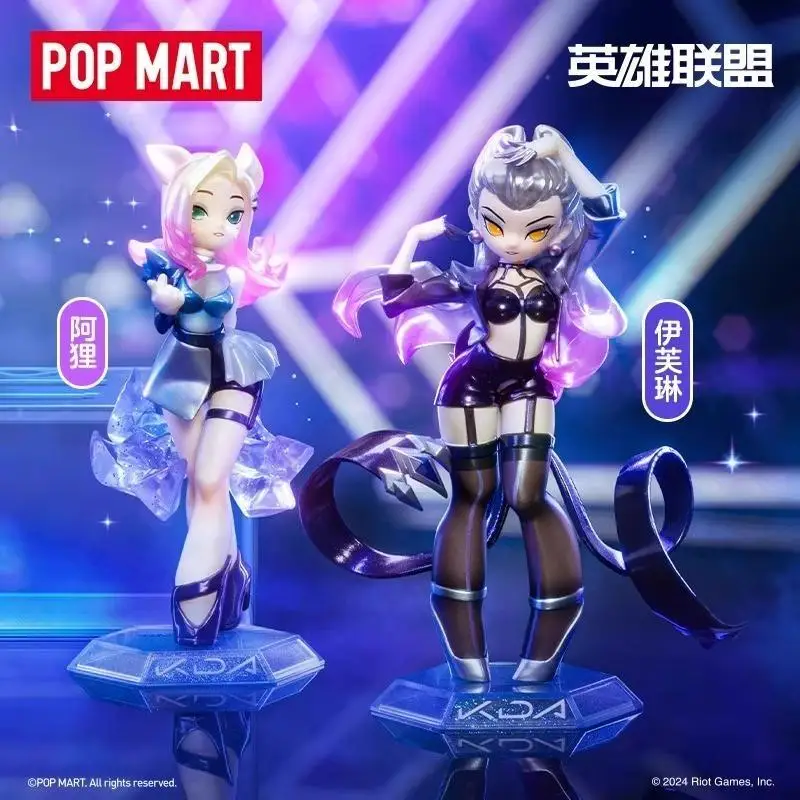 Original K/Da All Out Series Girl Group Series Model Figure Akali Ahri Evelynn Seraphine Kaisa Desktop Decoration Christmas Gift