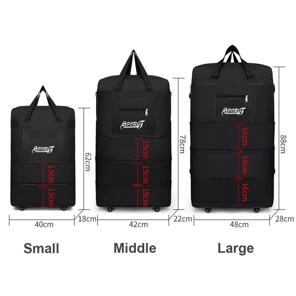 Expandable Rolling Duffle Bag with Wheels Expandable Foldable Duffle Bag Suitcases Rolling Luggage Bag Carry on Duffel Bag