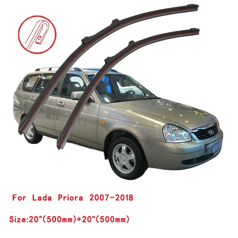 For Lada Priora 2007-2018 Car Windshield Wiper Blade Front Windscreen Brushes Washer Accessories Cleaning Replacement Parts