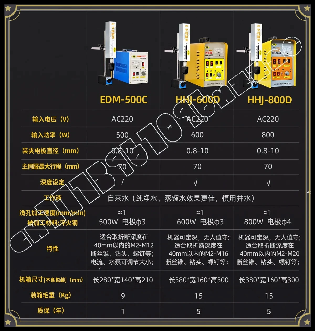 EDM Precision High Frequency EDM Punching Machine Breaking Tap EDM Portable Electric Pulse