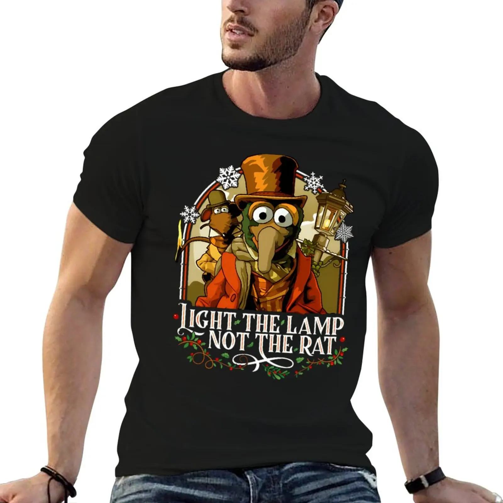 Muppet Christmas Carol - Gonzo & Rizzo T-Shirt luxury designer shirts graphic tees men t shirts high quality