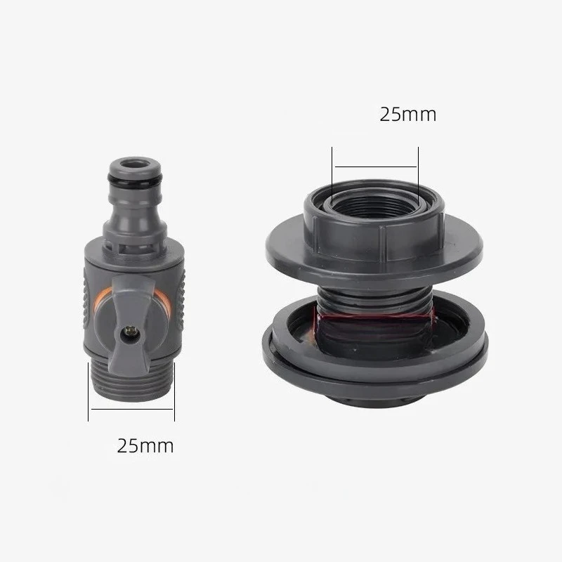 New PVC/IBC Water Barrel Adapter, Durable Water Tank Adapter with Valve