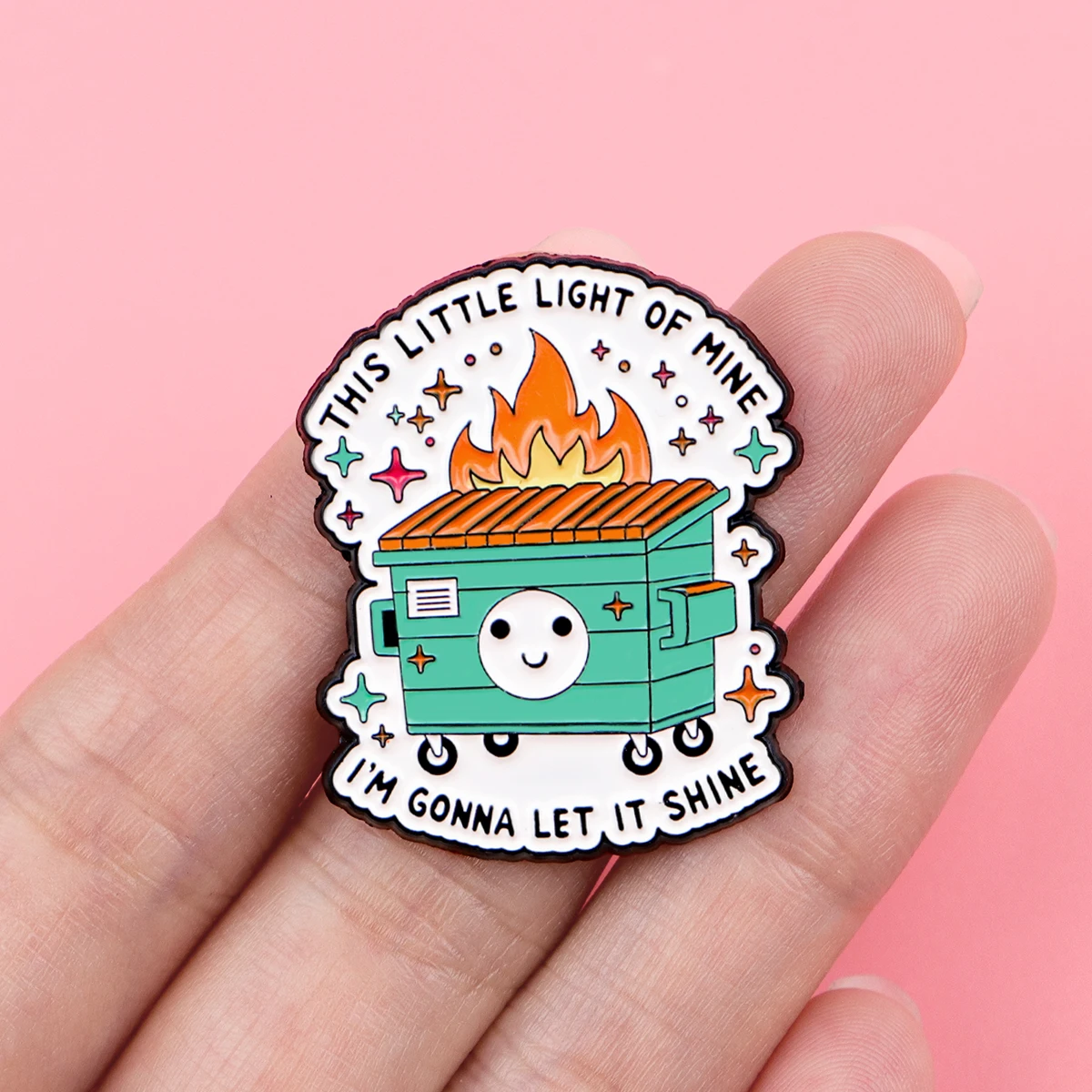 القمامة النار المينا دبوس الفكاهة بروش الصنوبر التلبيب شارة بدبابيس على ظهره الملابس والاكسسوارات مضحك مجوهرات أصدقاء الهدايا #4