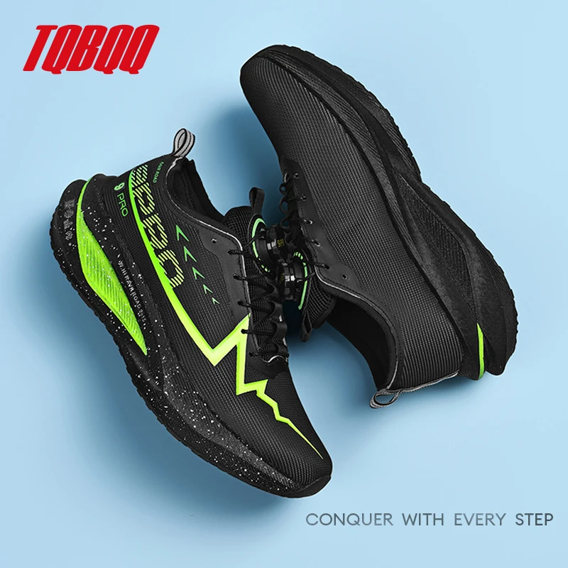 

Men's/Women's Racing Running Shoes with Rotary Buckle Thick Sole Shock-absorbing Sports Sneakers Fitness Training Walking Shoes