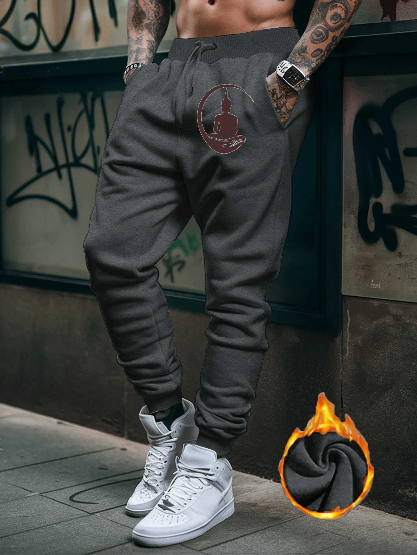 Mens Print Lounge Pants  New Style Autumn Winter  Male Fashion Streetwear Casual Comfort Fitness Sporty Sweatpants