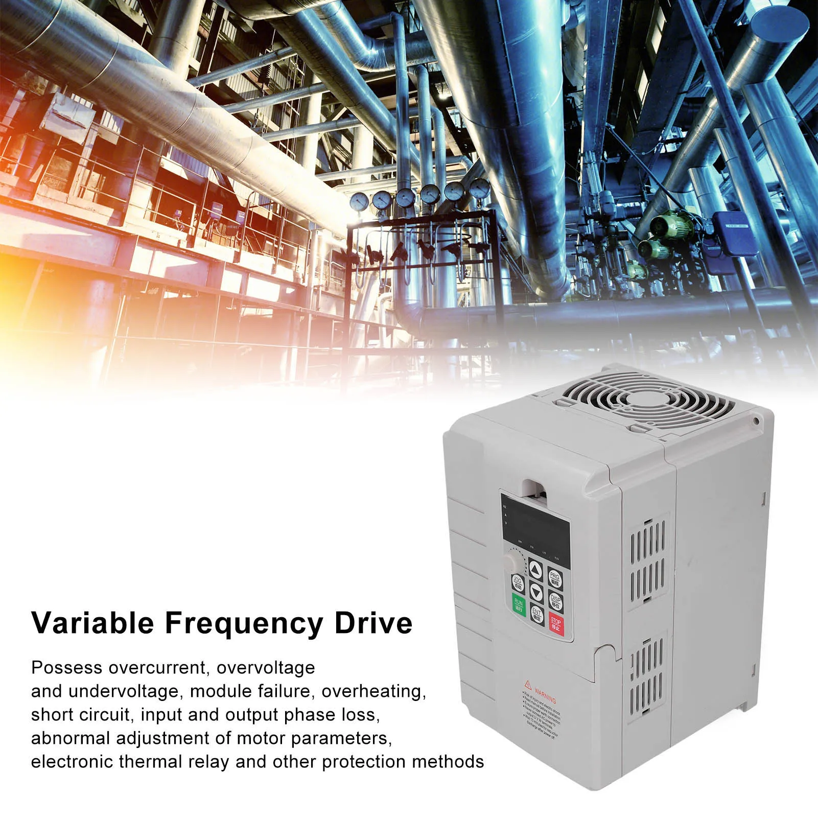 

Motor Speed Controller Variable Frequency Drive VFD Single to 3 Phase 220V to 380V Governor 4KW 6HP AC 20A Power Tools