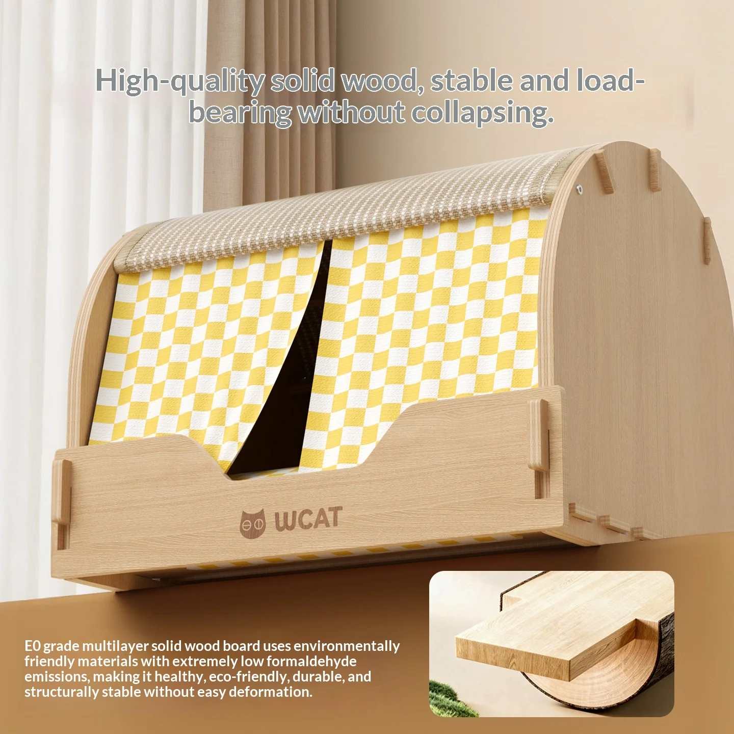 Rascador casa con almohadilla de sisal y cama para gatos - imagen 3