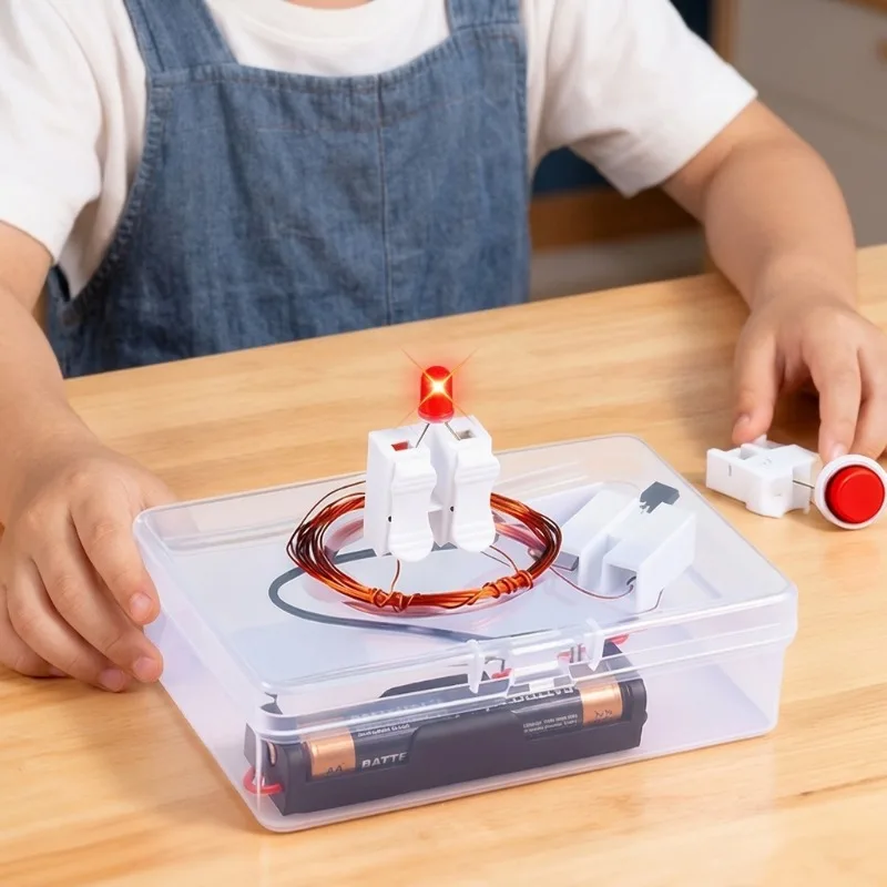 

STEM 3D Assembly DIY Electromagnetic Induction Wireless Charging Material Kit Kids Educational Handmade Invention Science