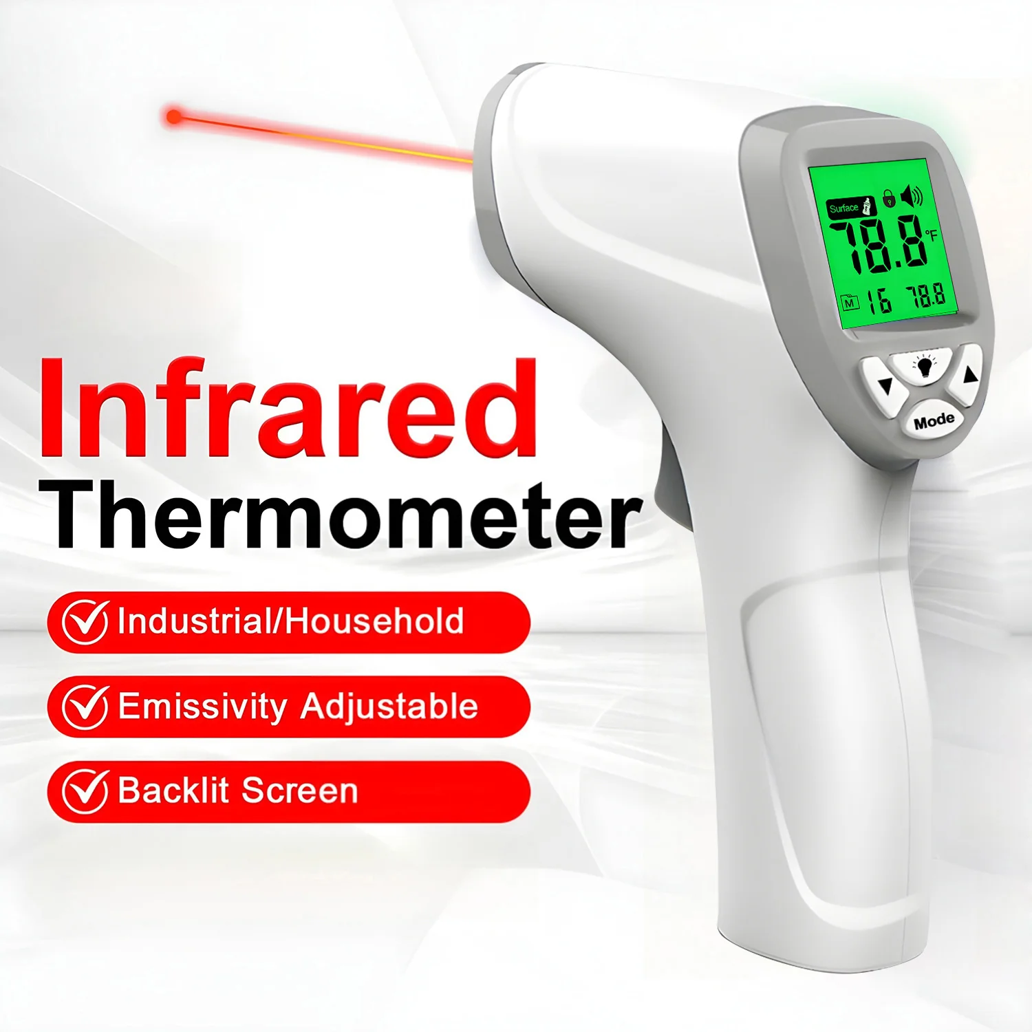 Digital Infrared Thermometer Laser termometro Pyrometer Gun Non-Contact Laser Temperature Meter gauge Tools