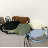 Women Waist Pack Large Capacity Corduroy Fanny Pack Street Style Chest Bag Fashion Shoulder Crossbody Bags Casual Waist Belt Bag 4