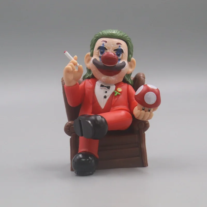 سوبر ماريو كوسبلاي العراب الجوكر مع كرسي ألعاب شخصيات الحركة مجموعة نموذج الفيلم دمية PVC زخرفة سطح المكتب #2