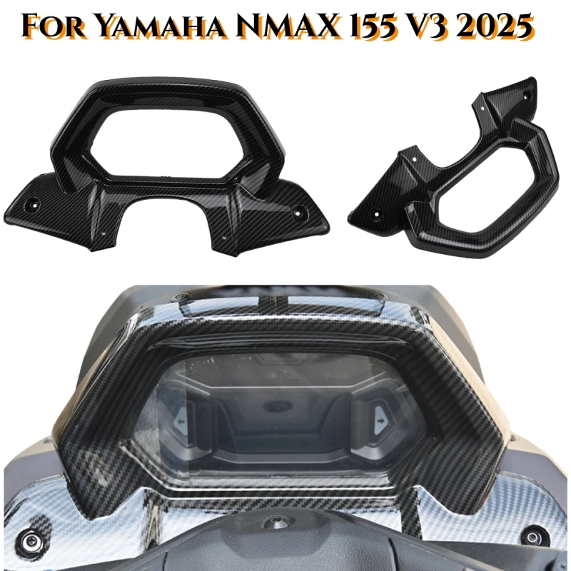 Motorcycle Speedometer Dashboard Carbon Fiber Cover Compatible With for Yamaha NMAX155 V3 2025 Frame Instrument Decoration