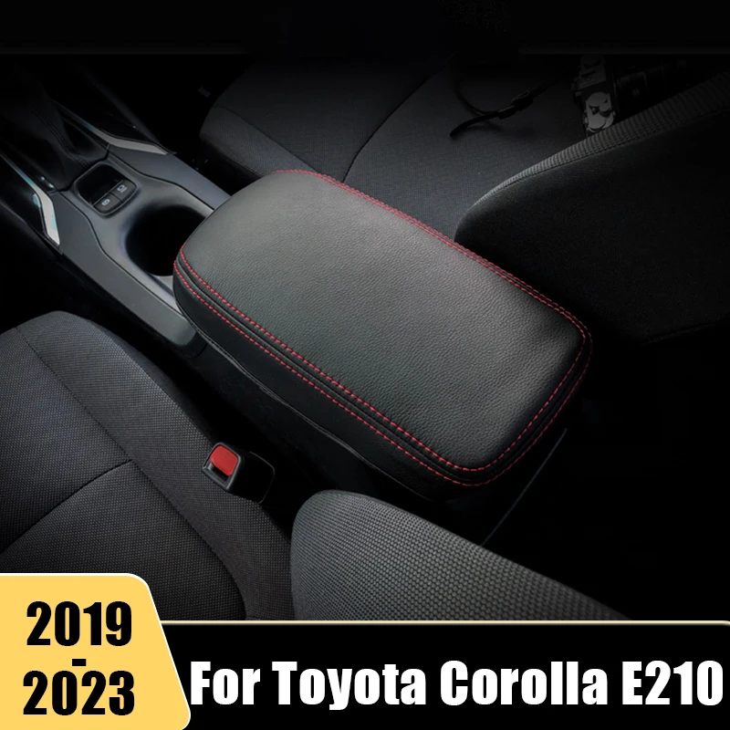 

Microfiber Leather Car Center Console Armrest Box Cover For Toyota Corolla E210 2019 2020 2021 2022 2023 Protection Pad Trims