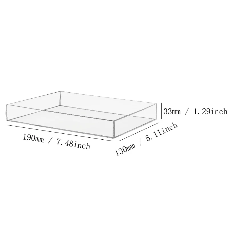 Small 190x130x33mm Dessert Candy Storage Tray Jewelry Ring Holder Display Bracelet Beads Storage Box DIY Accessories Organizer