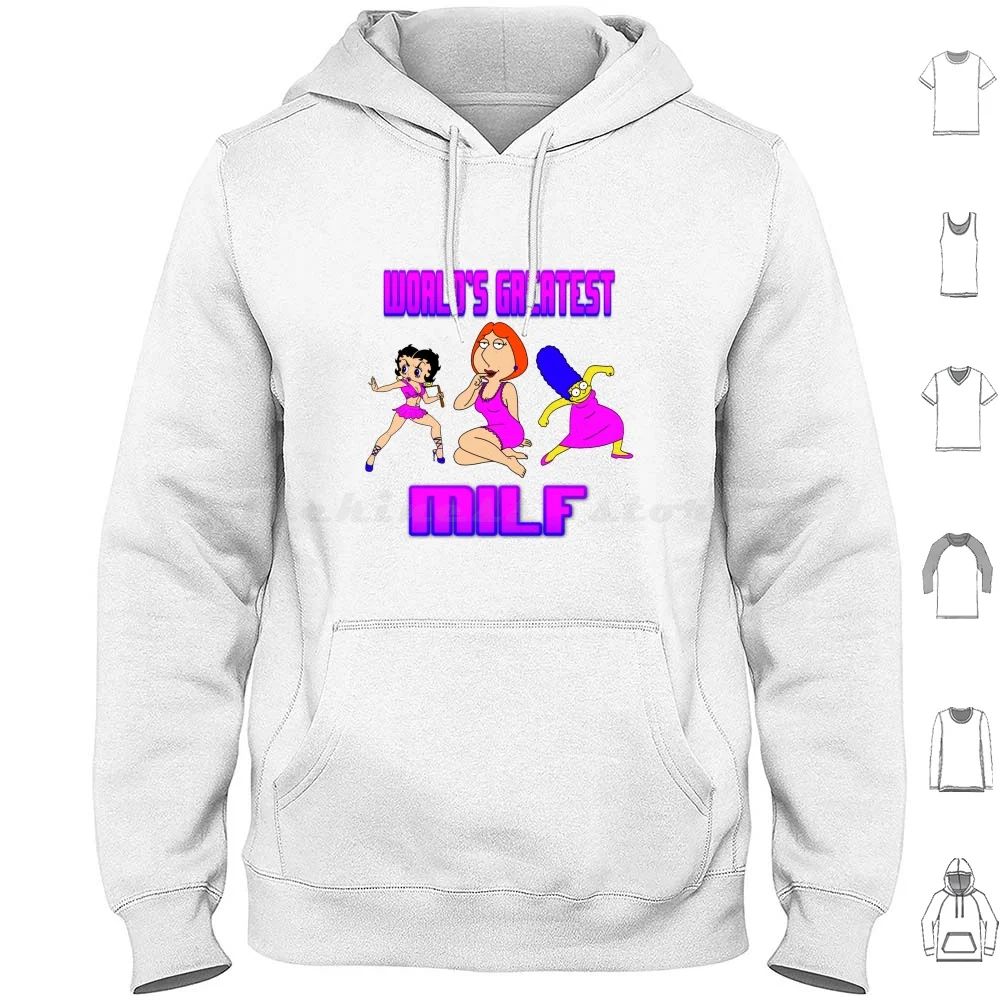 World'S Greatest Milf Hoodie cotton Long Sleeve Oddly Specific Weirdly Specific Cursed Image Cursed Meme Memes Milf