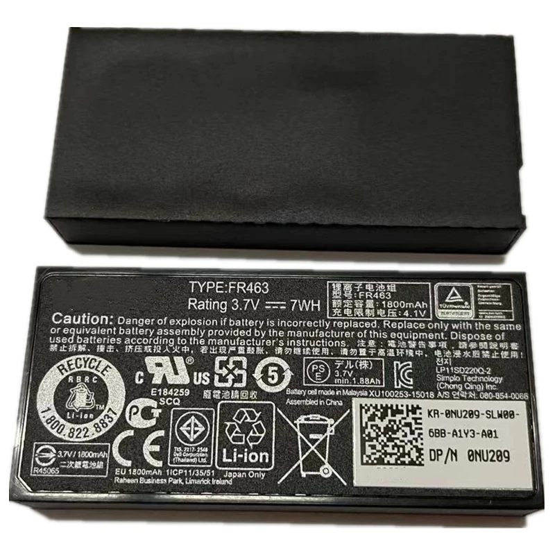 New FR463 XJ547 NU209 P9110 U8735 Battery For Dell Poweredge Perc 5i 6i 5e 6e H700 2900 6850 6950 R900 R710 PE1950 PE2950