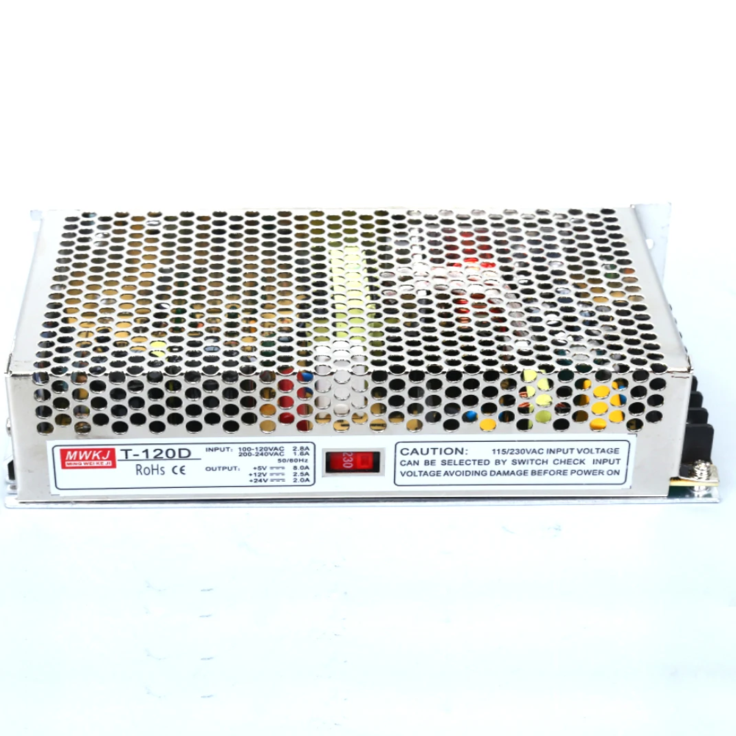 120 واط ثلاثة مجموعة تحويل التيار الكهربائي T-120B ثلاثة قناة تحويل التيار الكهربائي الجهد 5 فولت 11A/12 فولت 4.5A/-12 فولت 1A