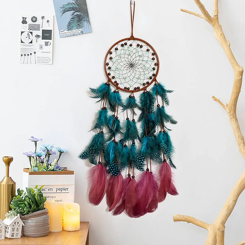 YFY Dream Catcher Premium Feather Wind Chime Pendant Mori Pubu Dream Catcher Bedroom Dormitory Birthday Gift