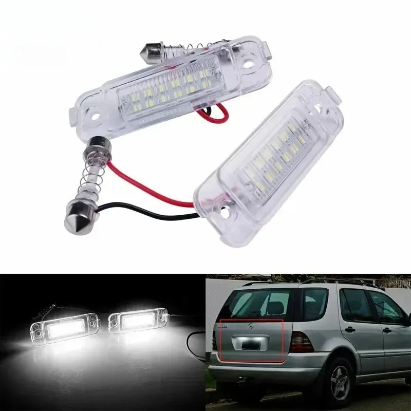 

2pcs for Canbus White LED License Number Plate Light Lamps M GL R Class W164 X164 W251
