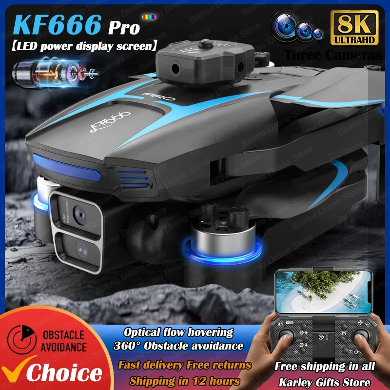 

Квадрокоптер LF666 Pro с HD-Камерой 8 к, без GPS